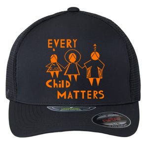 Every Child Matters Orange Print Flexfit Unipanel Trucker Cap