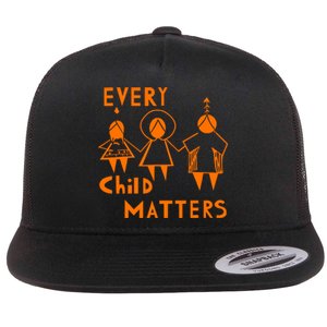 Every Child Matters Orange Print Flat Bill Trucker Hat