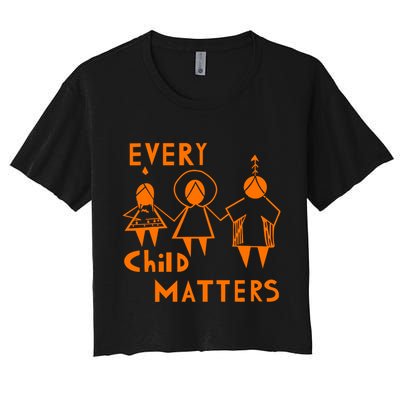Every Child Matters Orange Print Crop Top