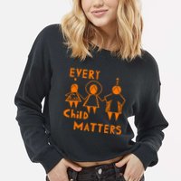 Every Child Matters Orange Print Cropped Pullover Crew