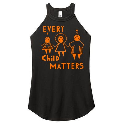 Every Child Matters Orange Print Women’s Perfect Tri Rocker Tank