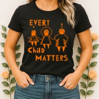 Every Child Matters Orange Print Womens T-Shirt