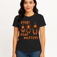 Every Child Matters Orange Print Womens T-Shirt