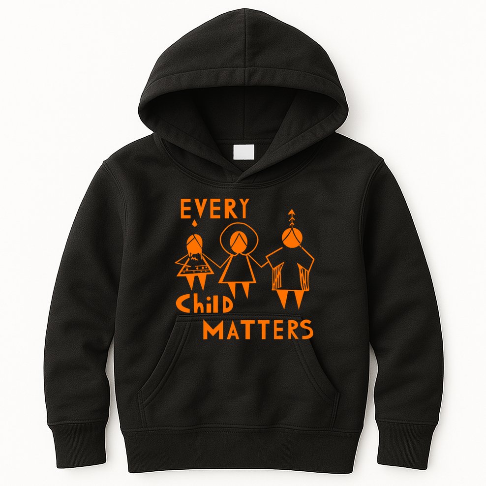 Every Child Matters Orange Print Kids Hoodie