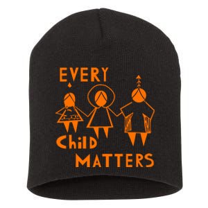 Every Child Matters Orange Print Short Acrylic Beanie