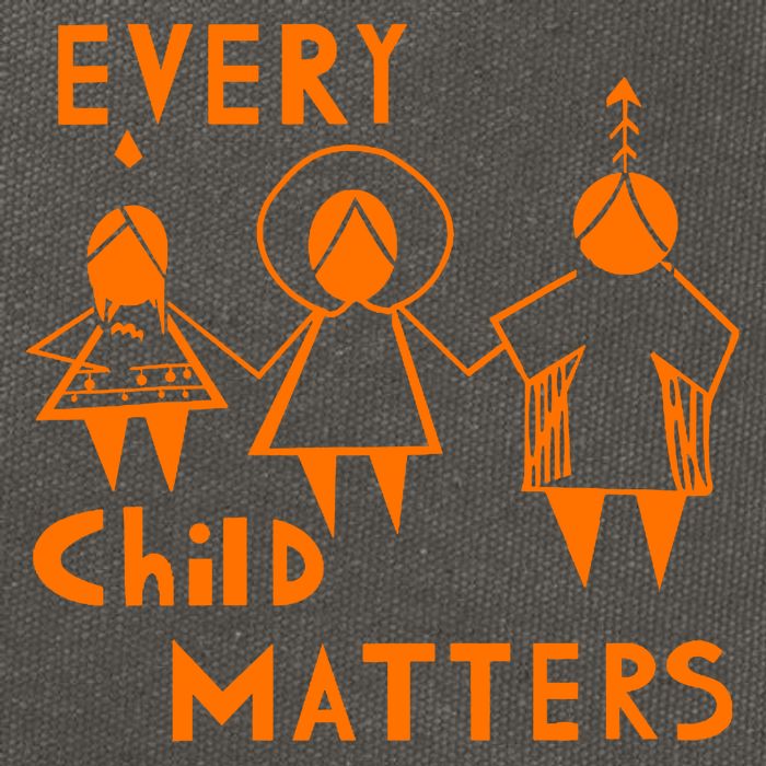 Every Child Matters Orange Print Cotton Canvas Backpack
