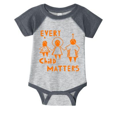 Every Child Matters Orange Print Infant Baby Jersey Bodysuit
