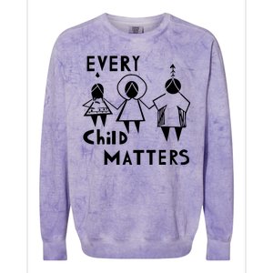 Every Child Matters Black Print Orange Colorblast Crewneck Sweatshirt