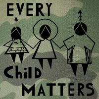 Every Child Matters Black Print Orange Legacy Tie Dye Trucker Hat