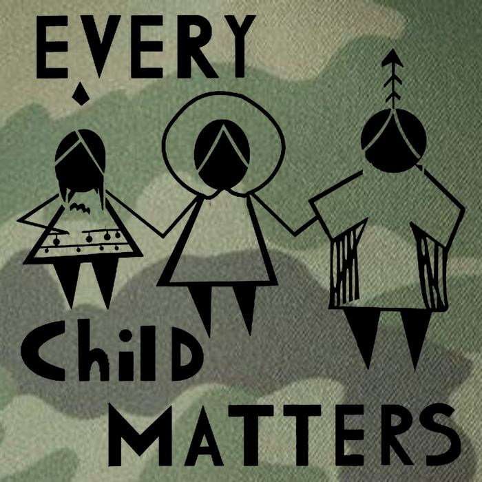 Every Child Matters Black Print Orange Legacy Tie Dye Trucker Hat