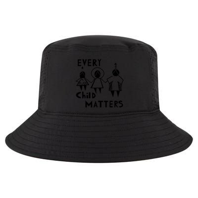 Every Child Matters Black Print Orange Cool Comfort Performance Bucket Hat
