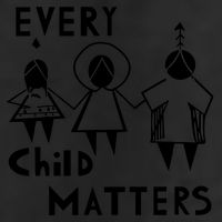 Every Child Matters Black Print Orange Garment-Dyed Fleece Hoodie