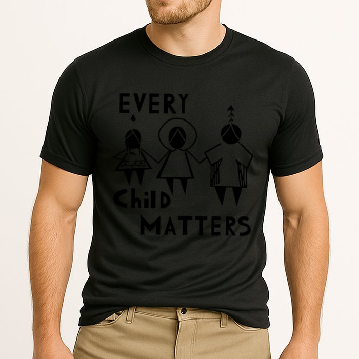 Every Child Matters Black Print Orange Performance Shirt