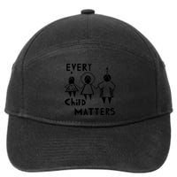 Every Child Matters Black Print Orange 7-Panel Snapback Hat