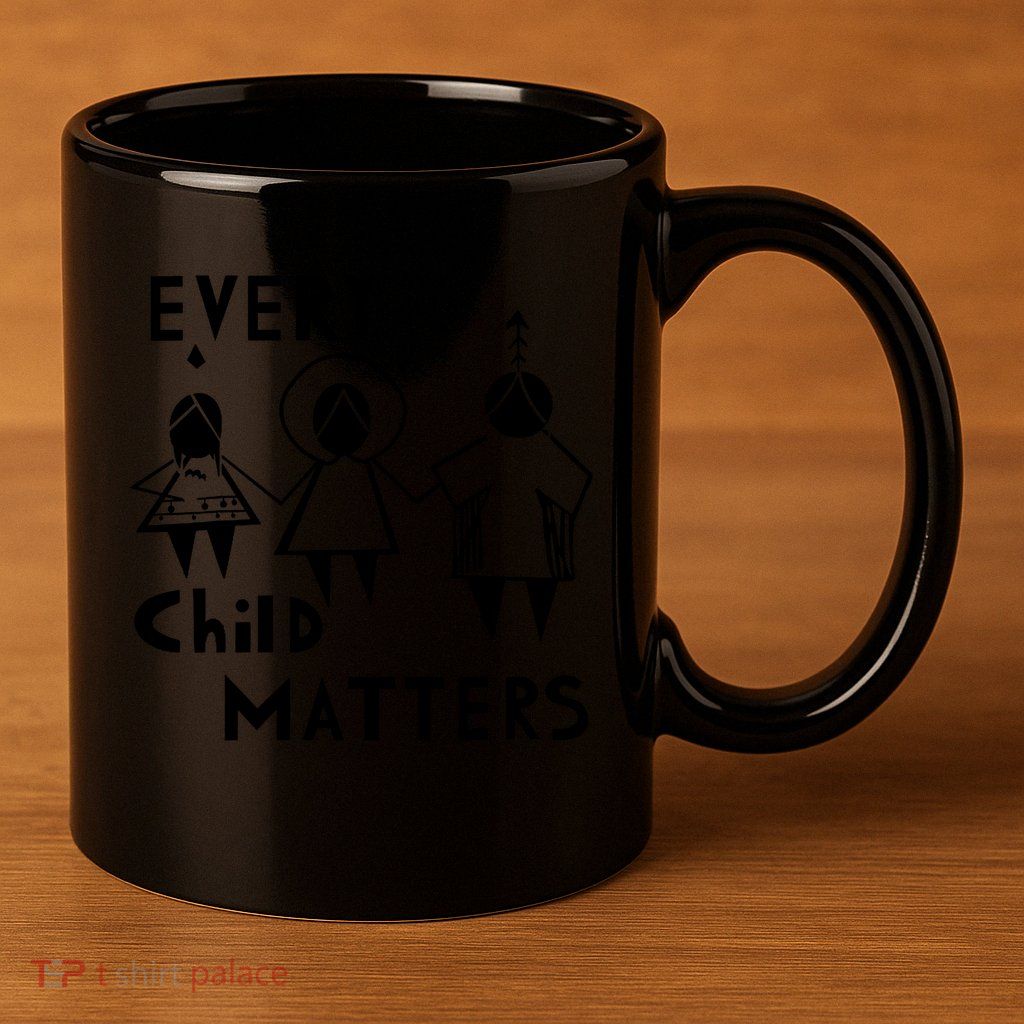 Every Child Matters Black Print Orange 11oz C Handle Ceramic Mug