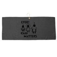 Every Child Matters Black Print Orange Large Microfiber Waffle Golf Towel