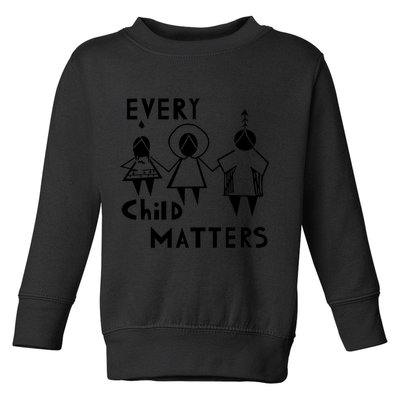 Every Child Matters Black Print Orange Toddler Sweatshirt