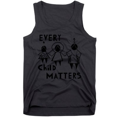 Every Child Matters Black Print Orange Tank Top