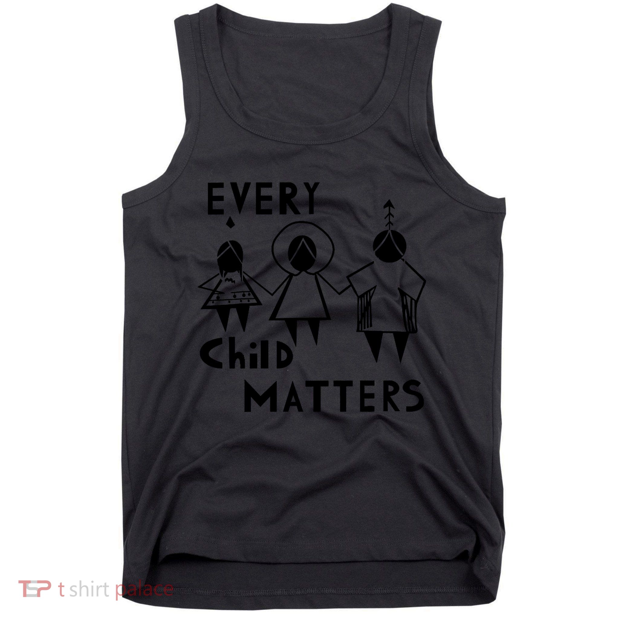 Every Child Matters Black Print Orange Tank Top