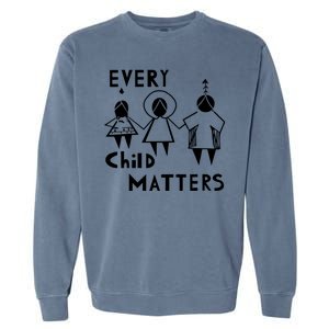 Every Child Matters Black Print Orange Garment-Dyed Sweatshirt