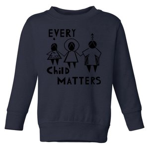 Every Child Matters Black Print Orange Toddler Sweatshirt