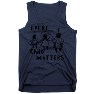 Every Child Matters Black Print Orange Tank Top