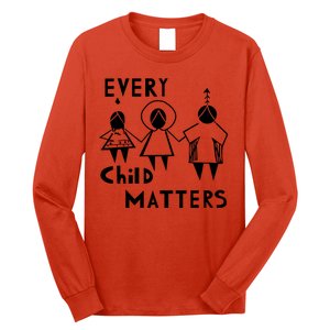 Every Child Matters Black Print Orange Long Sleeve Shirt