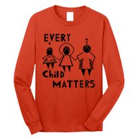 Every Child Matters Black Print Orange Long Sleeve Shirt