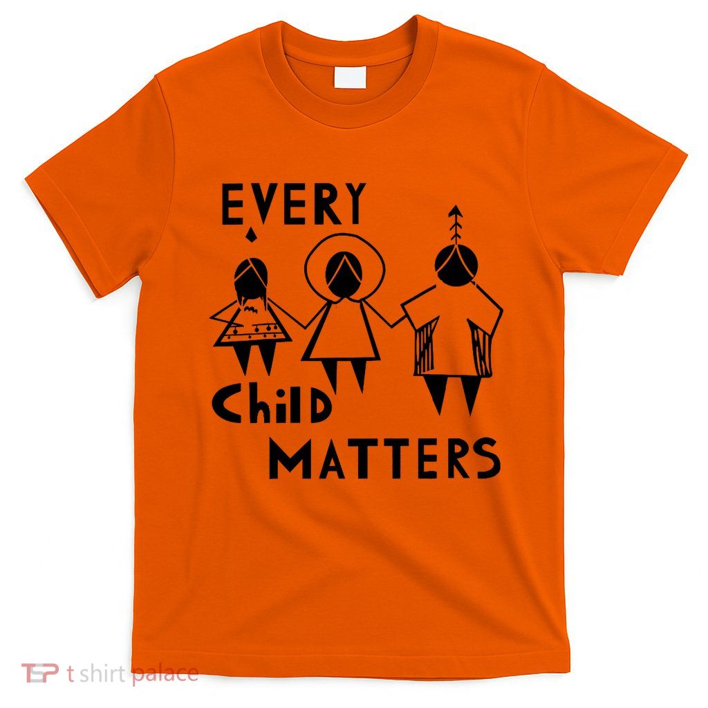 Every Child Matters Black Print Orange T-Shirt