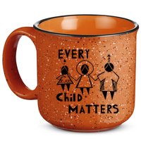 Every Child Matters Black Print Orange 15oz Campfire Ceramic Mug
