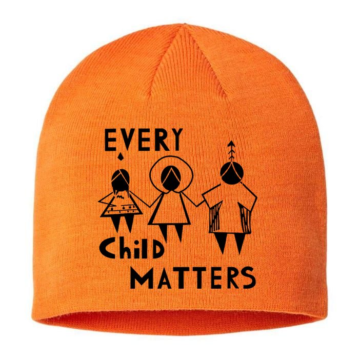 Every Child Matters Black Print Orange Sustainable Beanie