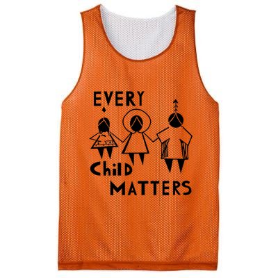 Every Child Matters Black Print Orange Mesh Reversible Basketball Jersey Tank