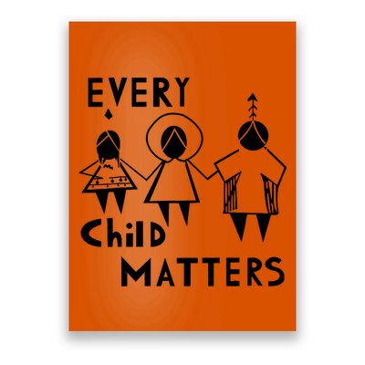 Every Child Matters Black Print Orange Poster