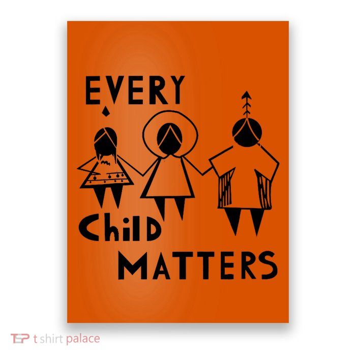 Every Child Matters Black Print Orange Poster