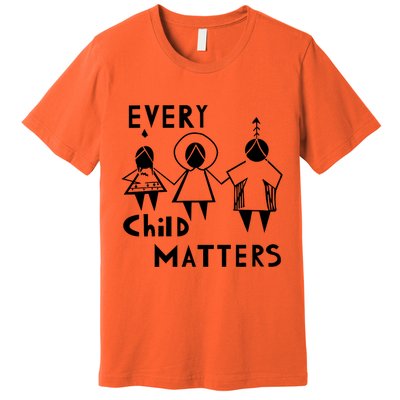 Every Child Matters Black Print Orange Premium T-Shirt