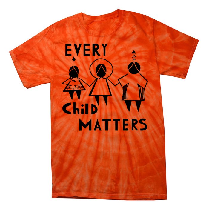 Every Child Matters Black Print Orange Tie-Dye T-Shirt