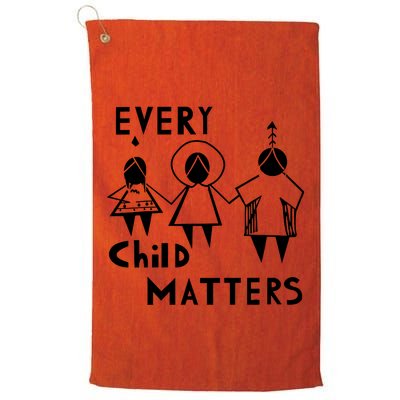 Every Child Matters Black Print Orange Golf Towel
