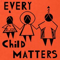 Every Child Matters Black Print Orange Womens T-Shirt