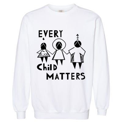 Every Child Matters Black Print Orange Garment-Dyed Sweatshirt