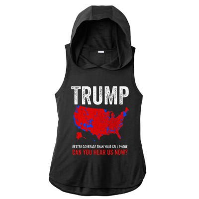 Election County Map 2024 Can You Hear Us Now Ladies PosiCharge Tri-Blend Wicking Draft Hoodie Tank