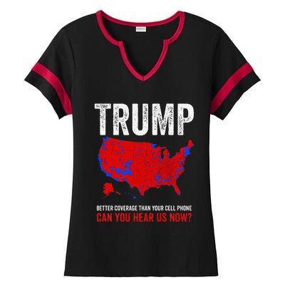 Election County Map 2024 Can You Hear Us Now Ladies Halftime Notch Neck Tee