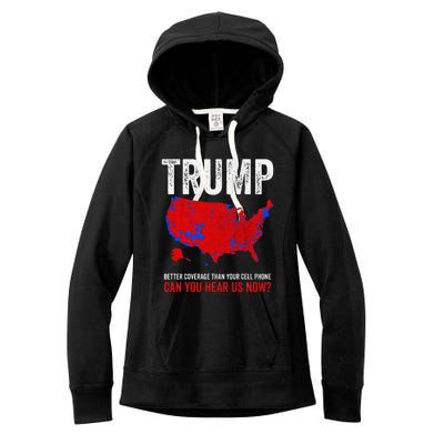 Election County Map 2024 Can You Hear Us Now Women's Fleece Hoodie