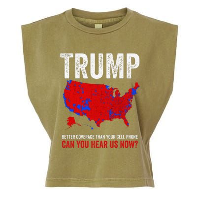 Election County Map 2024 Can You Hear Us Now Garment-Dyed Women's Muscle Tee