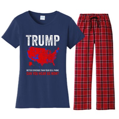 Election County Map 2024 Can You Hear Us Now Women's Flannel Pajama Set