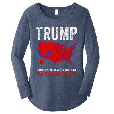 Election County Map 2024 Can You Hear Us Now Women's Perfect Tri Tunic Long Sleeve Shirt