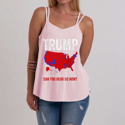 Election County Map 2024 Can You Hear Us Now Women's Strappy Tank