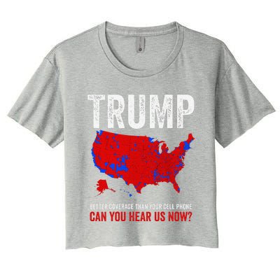 Election County Map 2024 Can You Hear Us Now Women's Crop Top Tee