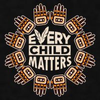 Every Child Matters Native American Hand Pattern Ladies PosiCharge Tri-Blend Wicking Tank