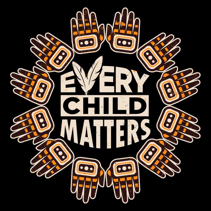Every Child Matters Native American Hand Pattern 16 in Basic Backpack