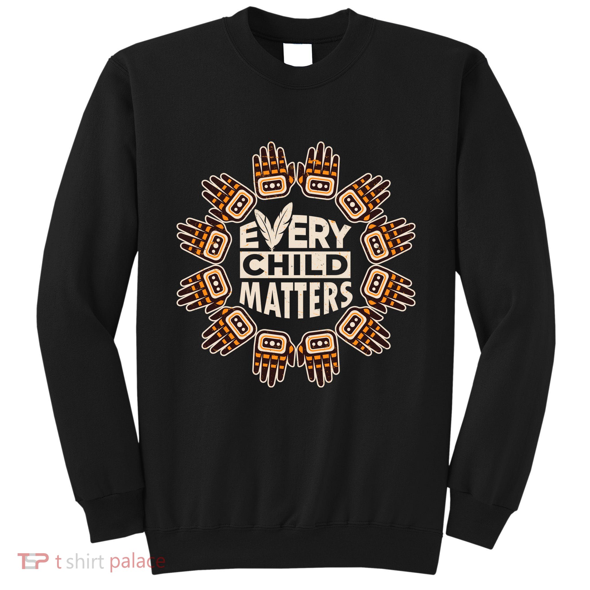 Every Child Matters Native American Hand Pattern Tall Sweatshirt